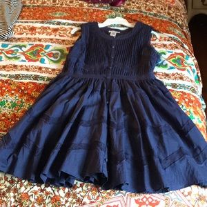 navy short dress, size zipper with false buttons